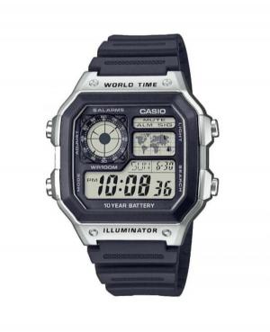 Mężczyźni sportowy Funkcjonalny Japonia kwarcowy cyfrowe Zegarek Timer CASIO AE-1200WH-1CVEF Czarny Dial 45mm