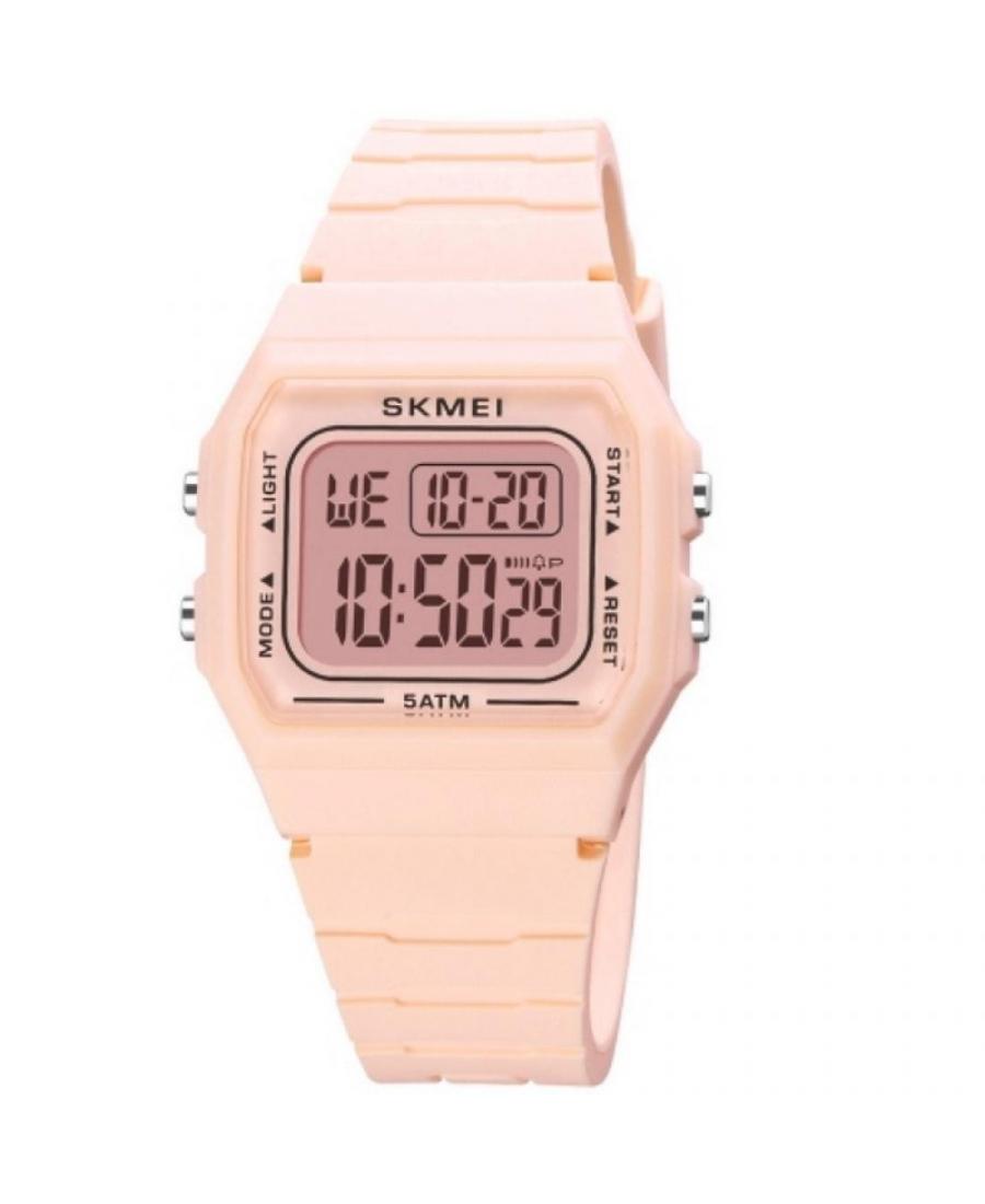 Men Sports Functional Quartz Digital Watch Alarm SKMEI 1683PK Pink Dial 41mm