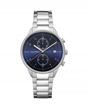 Men Fashion Quartz Analog Watch Chronograph PAUL HEWITT PH004013 Blue Dial 42mm