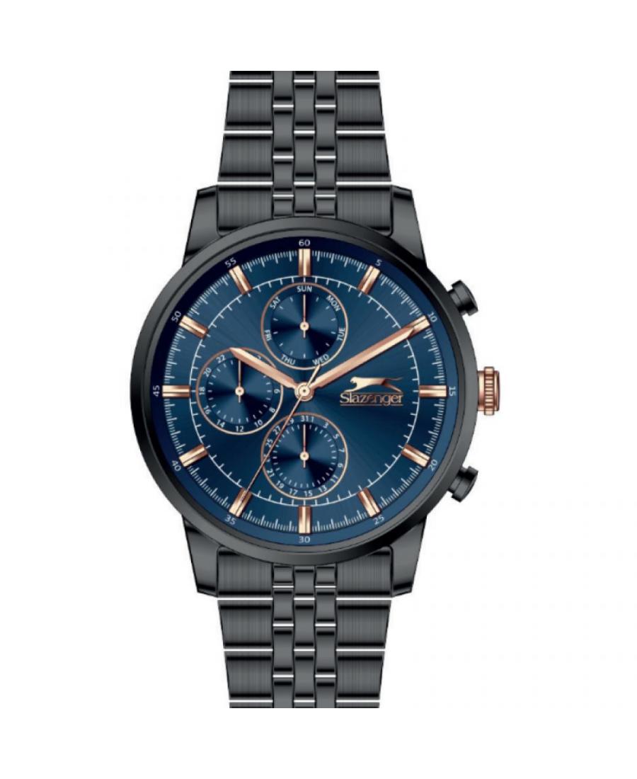 Mężczyźni klasyczny kwarcowy analogowe Zegarek SLAZENGER SL.9.2036.2.01 Niebieska Dial 43.8mm