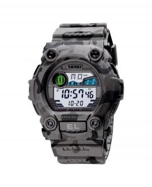 Men Sports Functional Quartz Digital Watch Alarm SKMEI 1635CMGY Grey Dial 49mm