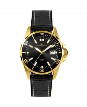 Mężczyźni klasyczny sportowy Diver automatyczny Zegarek JACQUES LEMANS 1-2089D Czarny Dial 42mm