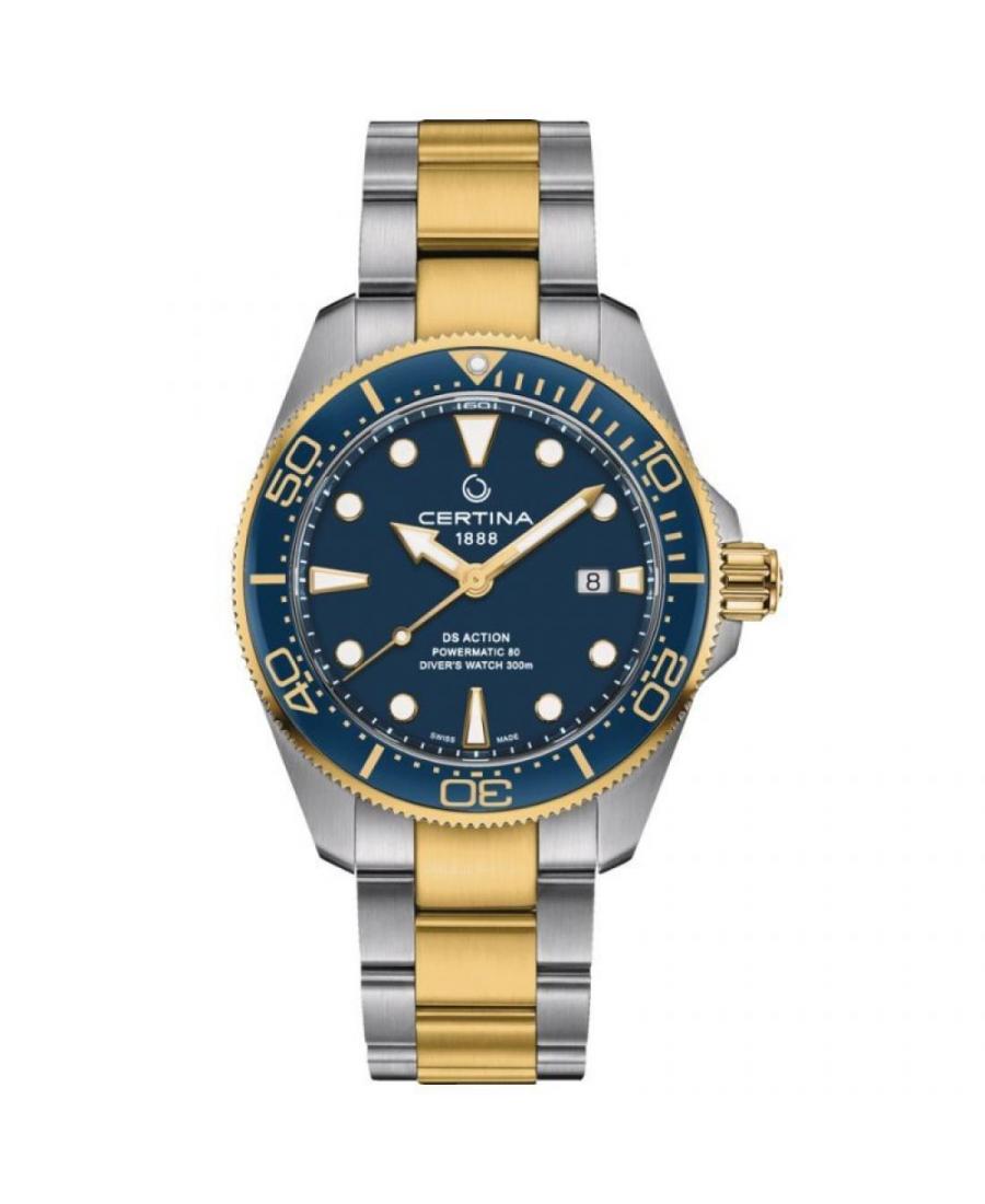Mężczyźni Diver Luxury Szwajcar automatyczny analogowe Zegarek CERTINA C032.607.22.041.00 Niebieska Dial 43mm