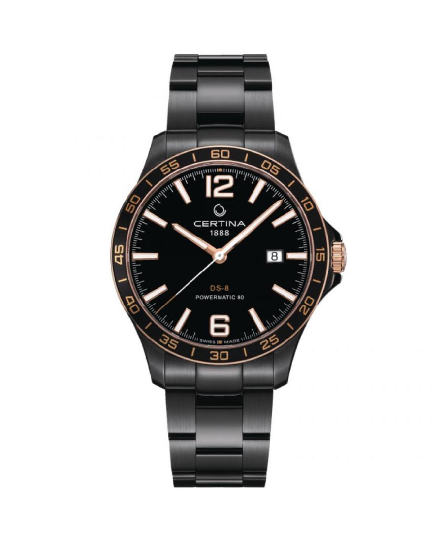 Mężczyźni Luxury Szwajcar automatyczny analogowe Zegarek CERTINA C033.807.33.057.00 Czarny Dial 40.5mm