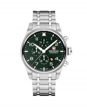Men Swiss Quartz Analog Watch Chronograph SWISS MILITARY HANOWA SMWGI0000404 Green Dial 43mm