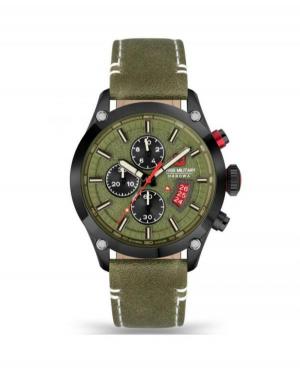 Men Swiss Quartz Analog Watch Chronograph SWISS MILITARY HANOWA SMWGC2101430 Green Dial 43mm