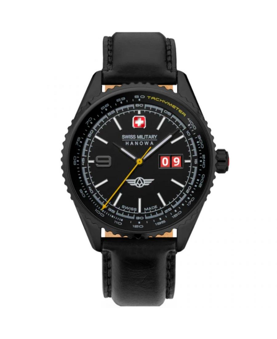 Mężczyźni Szwajcar kwarcowy analogowe Zegarek SWISS MILITARY HANOWA SMWGB2101030 Czarny Dial 43mm