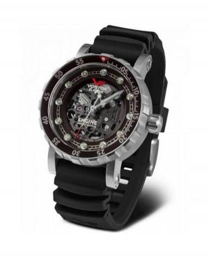 Men Diver Luxury Automatic Analog Watch Skeleton VOSTOK EUROPE NH72-571A646 Black Dial 45mm