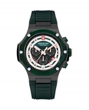 Mężczyźni Szwajcar kwarcowy analogowe Zegarek Chronograf SWISS MILITARY HANOWA SMWGO0000640 Zielony Dial 44mm