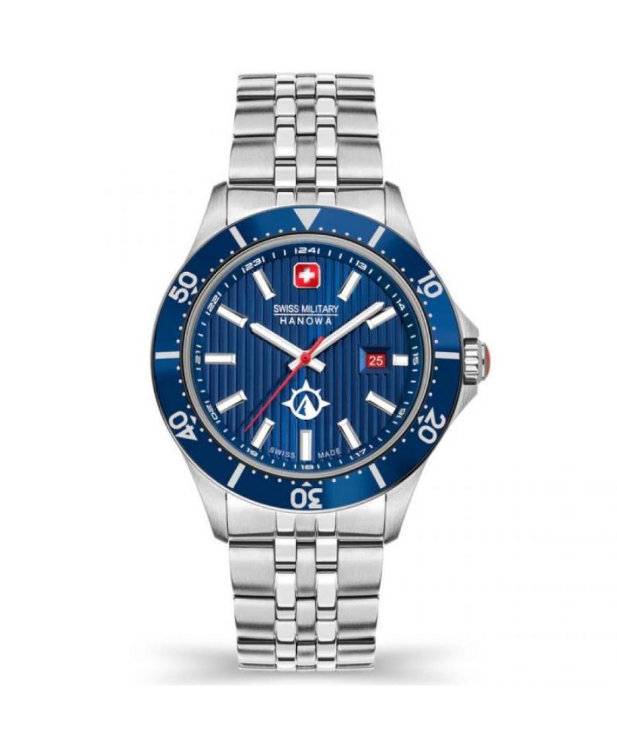 Men Swiss Quartz Watch Swiss Military Hanowa SMWGH2100602 Blue Dial