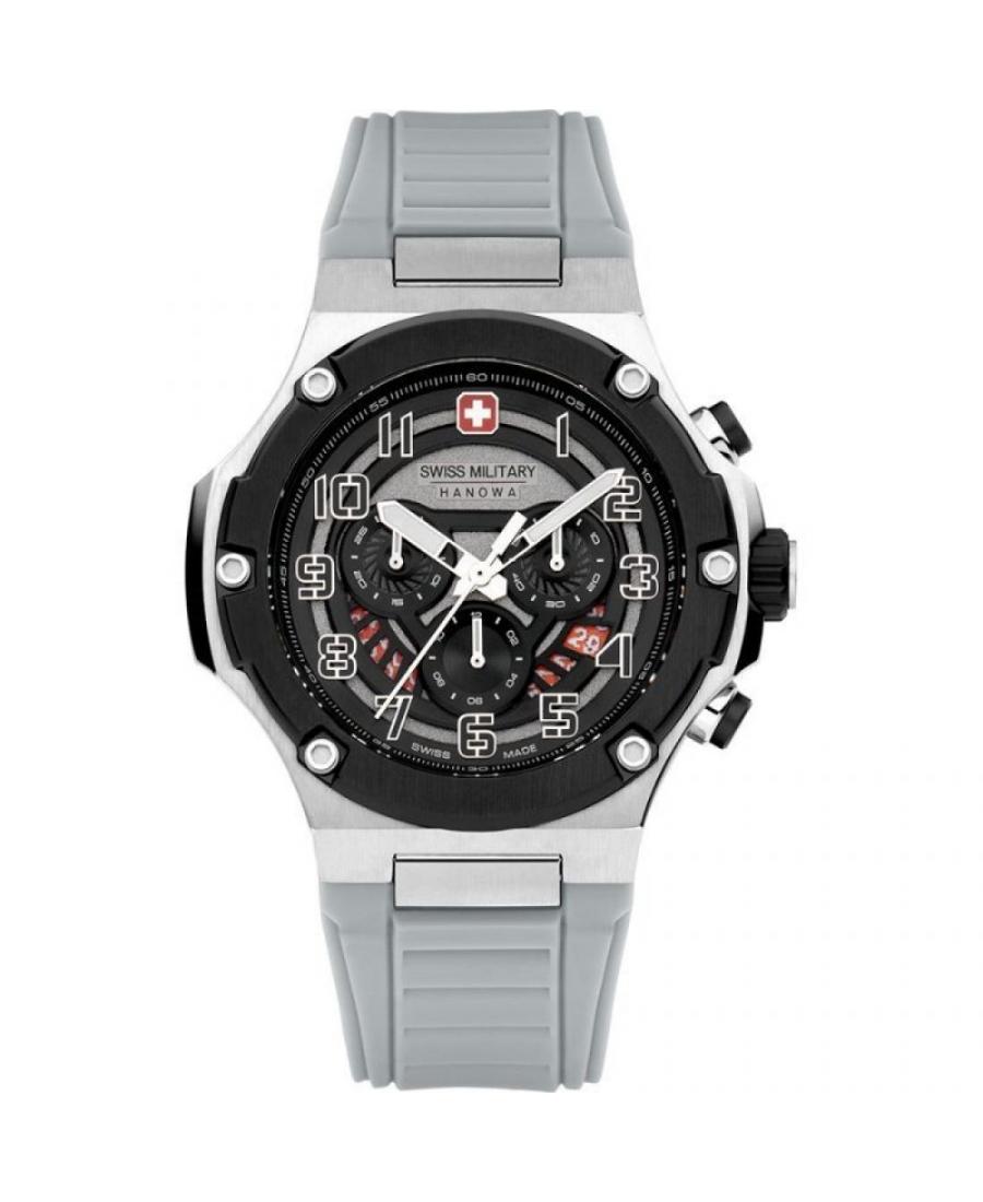 Mężczyźni Szwajcar kwarcowy analogowe Zegarek Chronograf SWISS MILITARY HANOWA SMWGO0000601 Czarny Dial 44mm