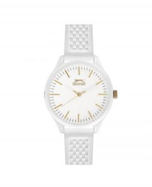 Kobiety Moda klasyczny kwarcowy analogowe Zegarek SLAZENGER SL.9.6370.3.03 Biały Dial 35mm