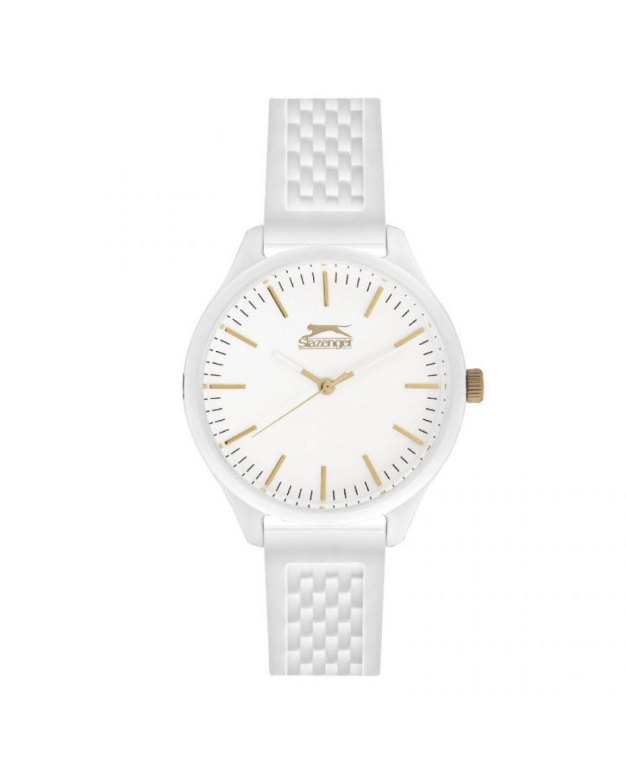 Kobiety Moda klasyczny kwarcowy analogowe Zegarek SLAZENGER SL.9.6370.3.03 Biały Dial 35mm