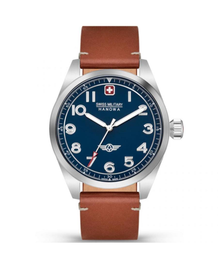 Mężczyźni klasyczny Szwajcar kwarcowy analogowe Zegarek SWISS MILITARY HANOWA SMWGA2100402 Niebieska Dial 42mm