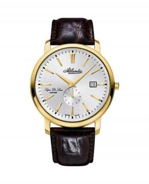 Mężczyźni klasyczny Szwajcar kwarcowy Zegarek ATLANTIC 64352.45.21 Srebrna Dial 42mm