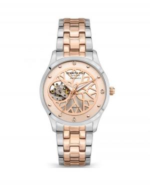 Women Automatic Analog Watch Skeleton KENNETH COLE KCWLL2123603 Rosegold Dial 34.5mm