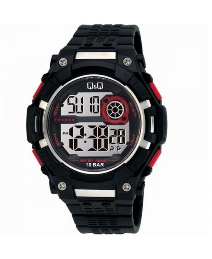 Men Sports Japan Quartz Digital Watch Alarm Q&Q M125J002Y Grey Dial 45mm