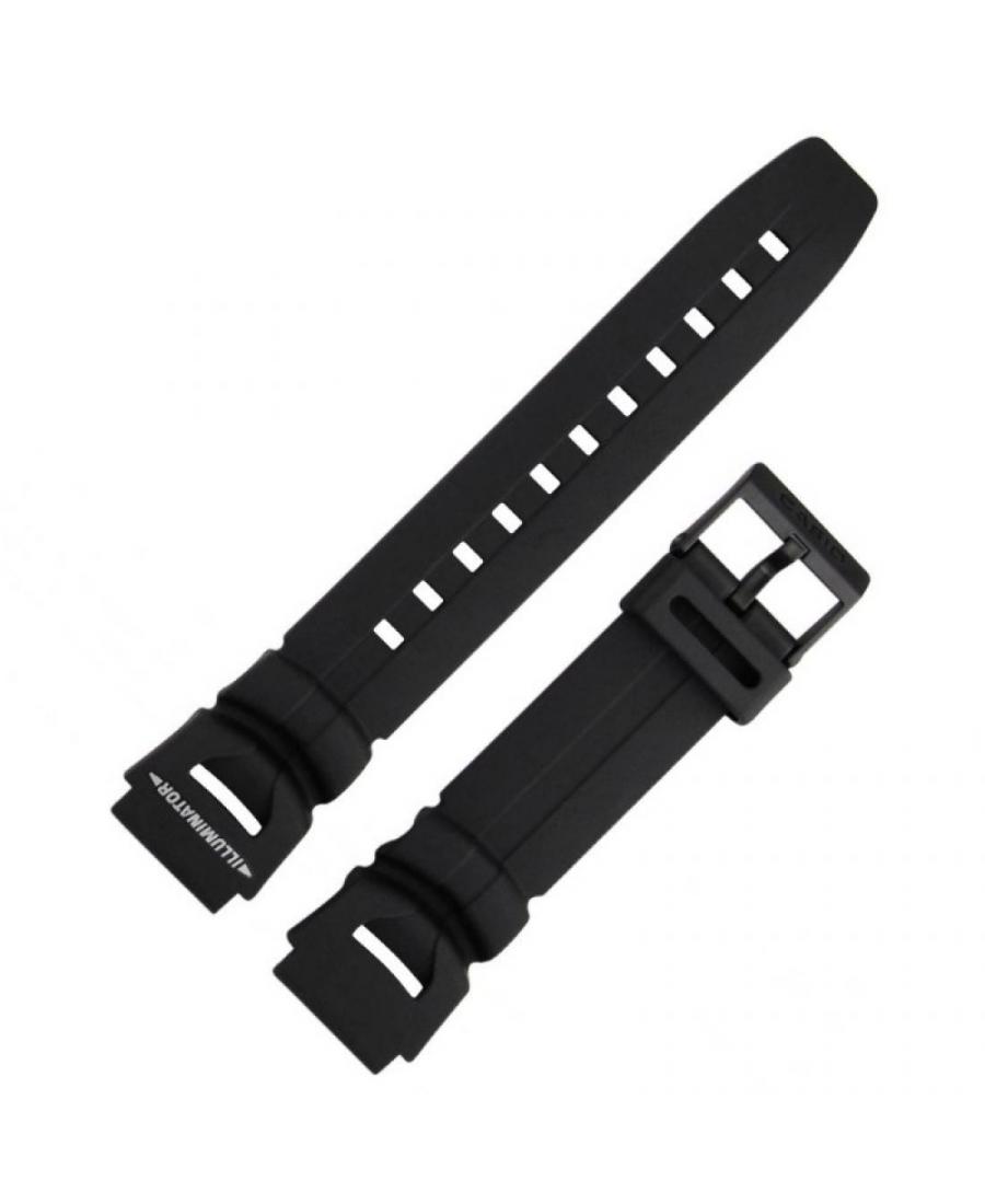 Watch Strap CASIO 10018051 Plastic / Rubber czarny Tworzywo sztuczne/guma Czarny 22 mm