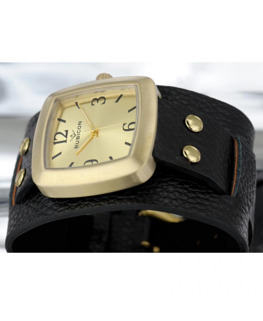 Kobiety Moda kwarcowy analogowe Zegarek RUBICON RNAC93GMGX03BX Złota Dial 39mm