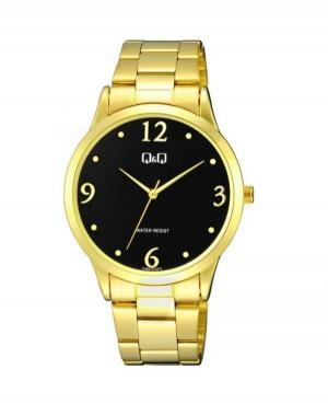 Men Fashion Classic Japan Quartz Analog Watch Q&Q C08A-015PY Black Dial 40mm