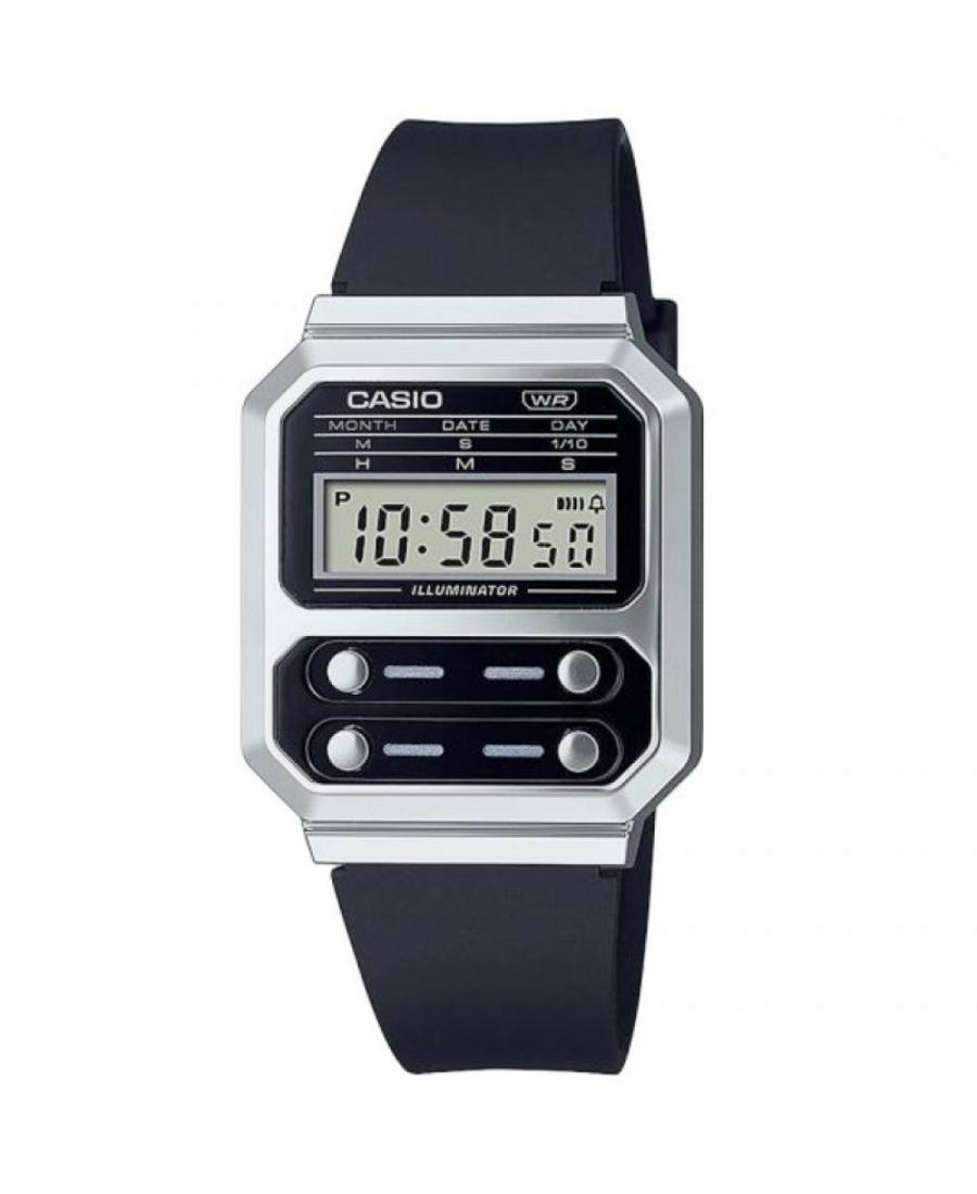 Men Japan Functional Quartz Watch Casio A100WEF-1AEF Black Dial