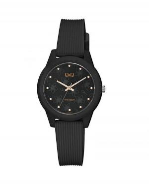 Mężczyźni Moda Japonia kwarcowy analogowe Zegarek Q&Q V01A-006VY Czarny Dial 32.5mm