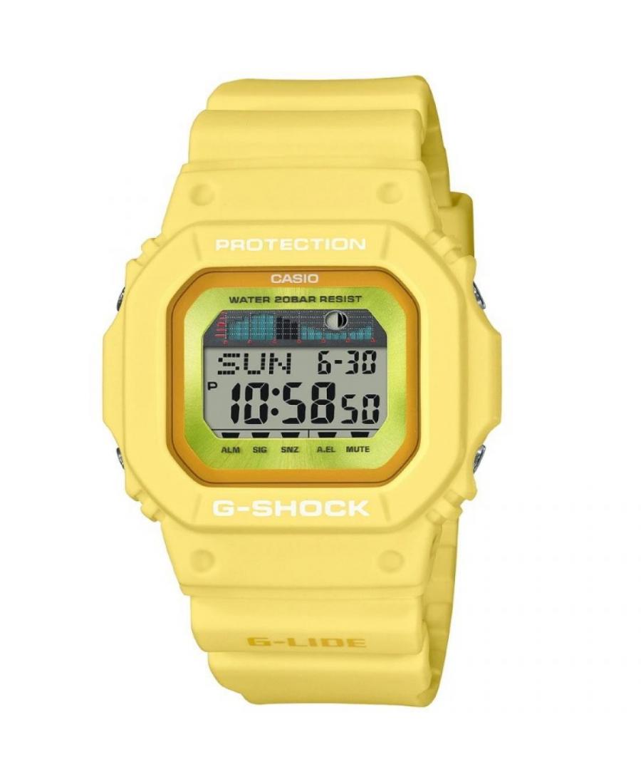 Mężczyźni sportowy Funkcjonalny Diver Japonia kwarcowy cyfrowe Zegarek Timer CASIO GLX-5600RT-9ER G-Shock Żółty Dial 46mm