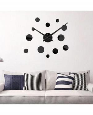 JULMAN Extra Large Wall Clock - Hands T4329B czarny Metal Czarny