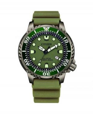 Men Sports Diver Japan Eco-Drive Analog Watch CITIZEN BN0157-11X Green Dial 43mm