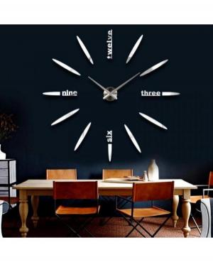 JULMAN Extra Large Wall Clock - Hands T4333S Steel color Metal Kolor stali