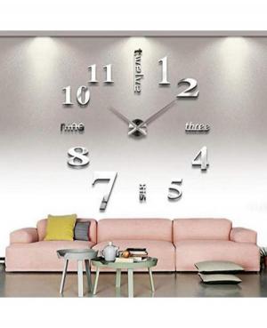 JULMAN Extra Large Wall Clock - Hands T4311S Steel color Metal Kolor stali