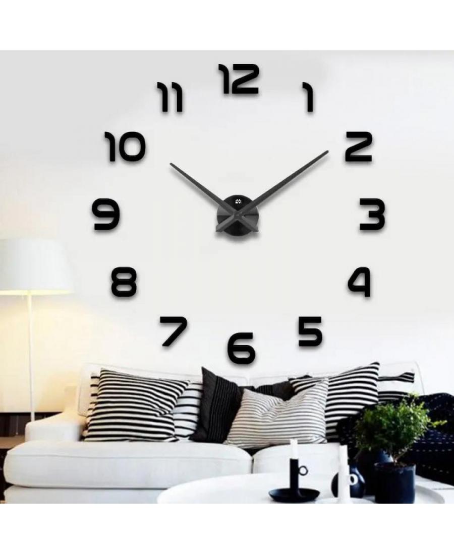 JULMAN Extra Large Wall Clock - Hands T4302B czarny Metal Czarny