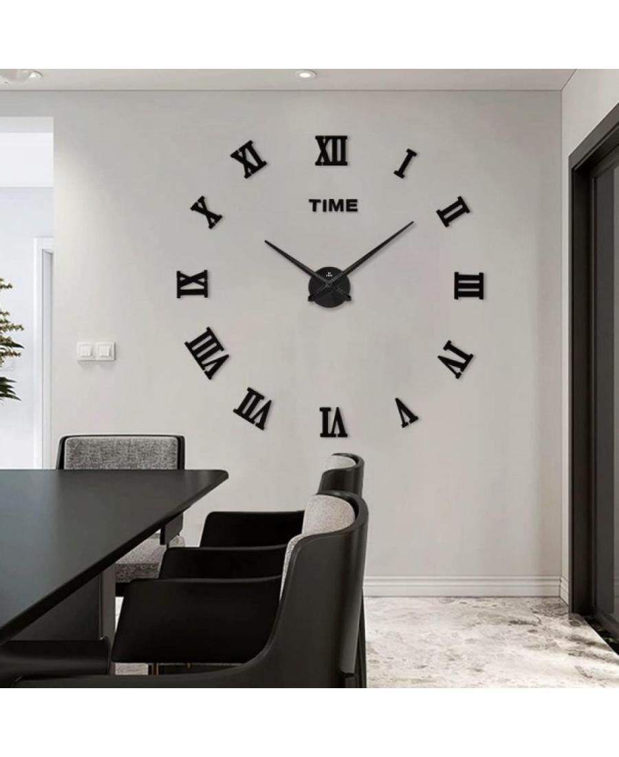 JULMAN Large Wall Clock - Hands T4225 Metal Black