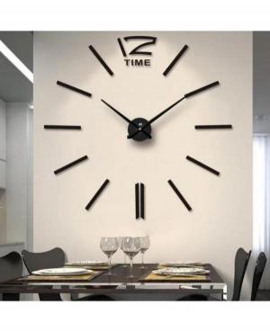 JULMAN Large Wall Clock - Hands T4203B czarny Metal Czarny