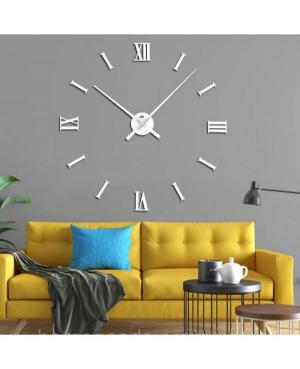 JULMAN Large Wall Clock - Hands T4237S Steel color Metal Kolor stali