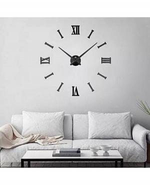 JULMAN Large Wall Clock - Hands T4237B czarny Metal Czarny