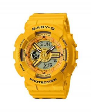Women Sports Functional Japan Quartz Digital Watch Timer CASIO BA-110XSLC-9AER Yellow Dial 43mm