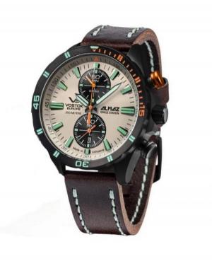 Men Fashion Diver Quartz Analog Watch Chronograph VOSTOK EUROPE 6S11-320C677LE Sand Dial 47mm
