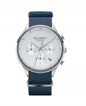 Men Classic Eco-Drive Analog Watch Chronograph PAUL HEWITT PH-W-0490 White Dial 42mm