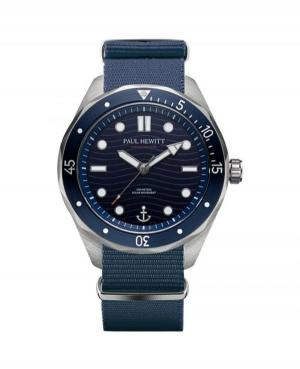 Men Classic Diver Eco-Drive Analog Watch PAUL HEWITT PH-W-0485 Blue Dial 42.5mm