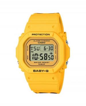 Kobiety sportowy Funkcjonalny Japonia kwarcowy cyfrowe Zegarek Timer CASIO BGD-565SLC-9ER Żółty Dial 42.1mm