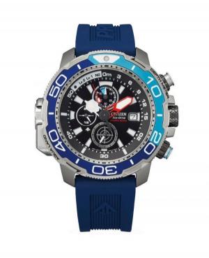 Men Sports Diver Japan Eco-Drive Analog Watch Chronograph CITIZEN BJ2169-08E Blue Dial 47mm