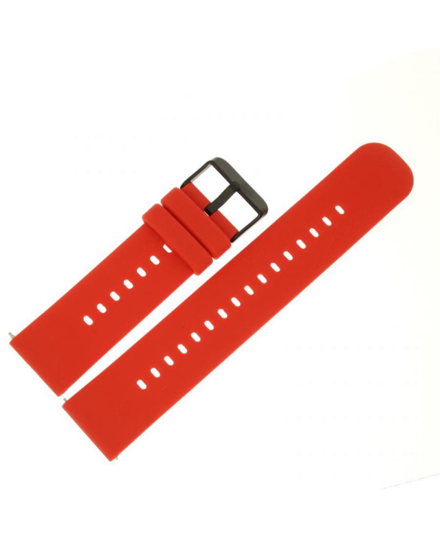 Julman SL.06.22.B watch strap Silicone Silikon Czerwony 22 mm