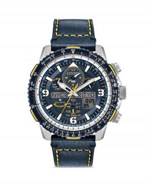 Mężczyźni Diver Japonia bateria słoneczna cyfrowe Zegarek Chronograf CITIZEN JY8078-01L Niebieska Dial 45mm