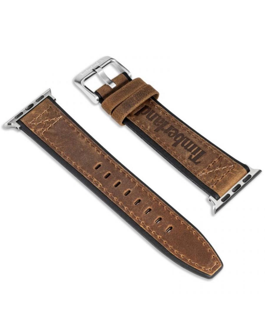 Watch Strap TIMBERLAND STRAP VALDIVIAN L BROWN LEATHER SS Brown 22 mm