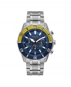 Mężczyźni kwarcowy Zegarek Chronograf BULOVA 98A245 Niebieska Dial 44mm