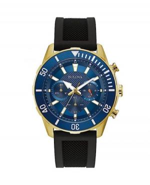 Mężczyźni kwarcowy Zegarek Chronograf BULOVA 98A244 Niebieska Dial 44mm