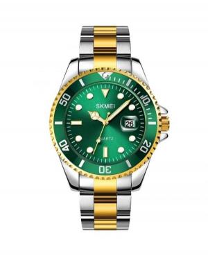 Mężczyźni klasyczny kwarcowy analogowe Zegarek SKMEI 1779TGDGN Zielony Dial 46mm