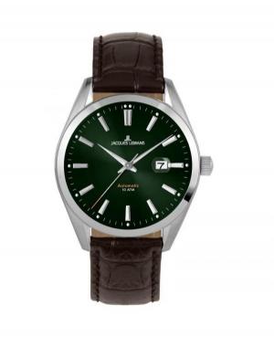 Men Classic Automatic Analog Watch JACQUES LEMANS 1-1846.1C Green Dial 42mm