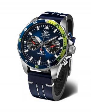 Mężczyźni Diver kwarcowy analogowe Zegarek Chronograf VOSTOK EUROPE 6S21-225A708LE Niebieska Dial 46mm